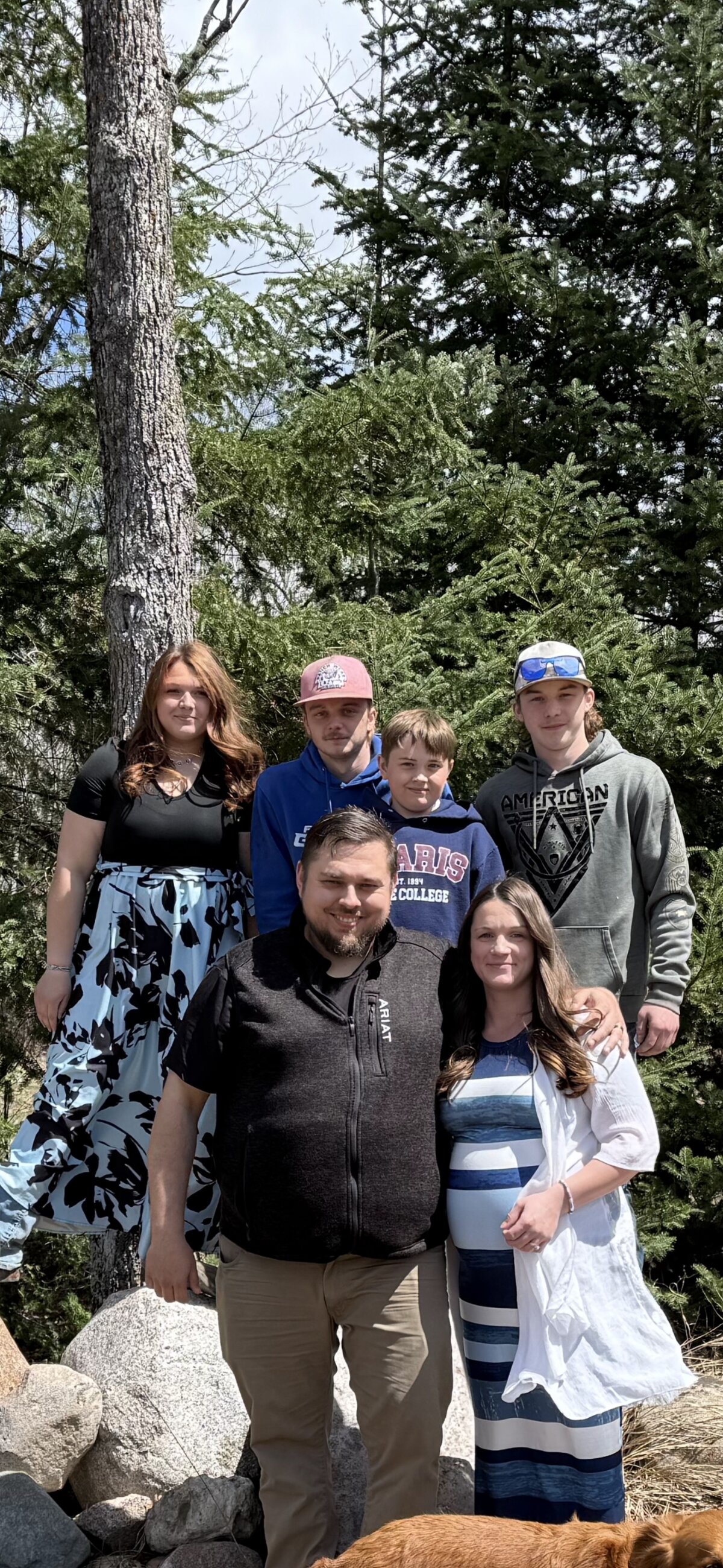 Kayla with her family